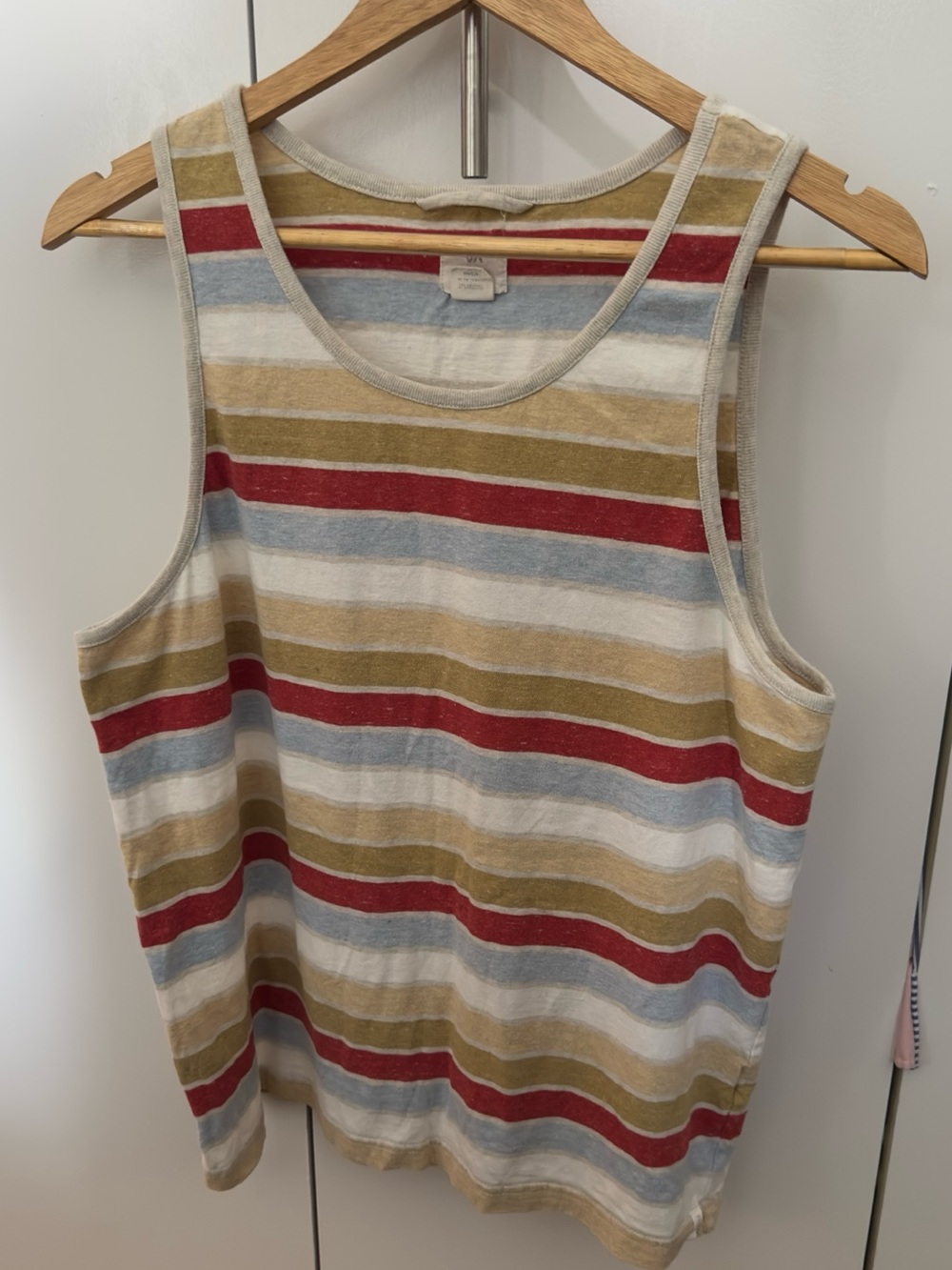 Striped Men’s Tank Top in Red, Blue & Tan by RVCA
